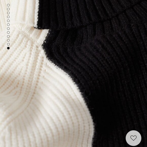 MANGO Two-tone Turtleneck Sweater M - Picture 7 of 7